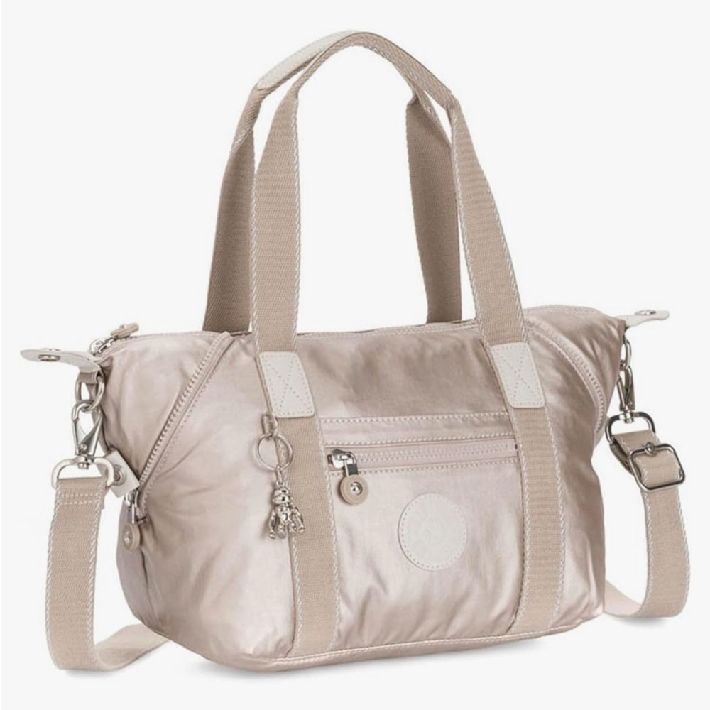 Kipling Art Mini handbag in a metallic rose
